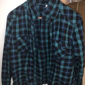 H&M plaid button down
